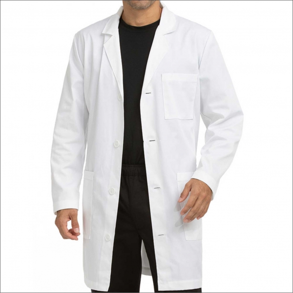 Mens Long White Lab Coat